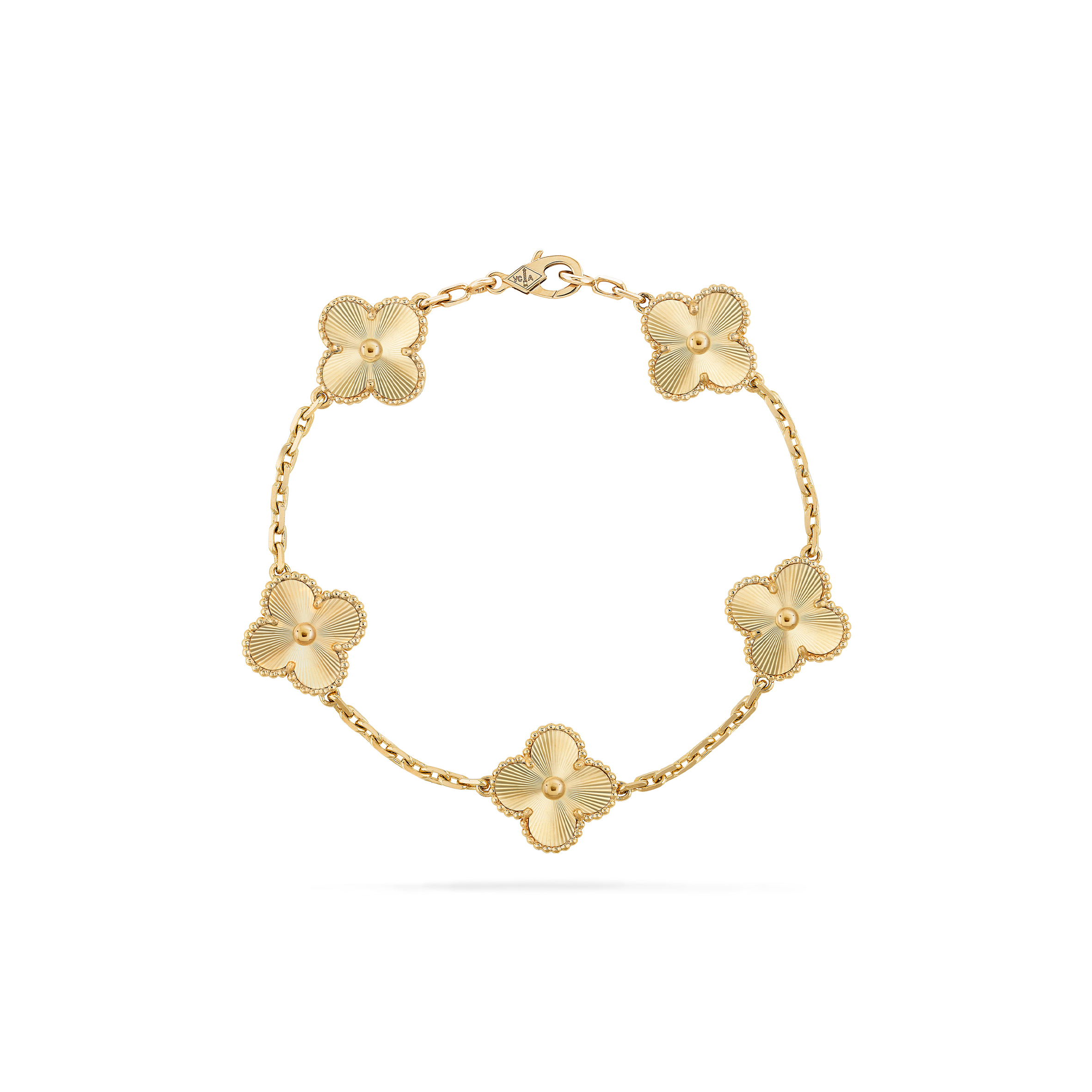 VAN CLEEF ARPELS VINTAGE ALHAMBRA BRACELET, 5 MOTIFS - YELLOW GOLD  VCARP3JK00